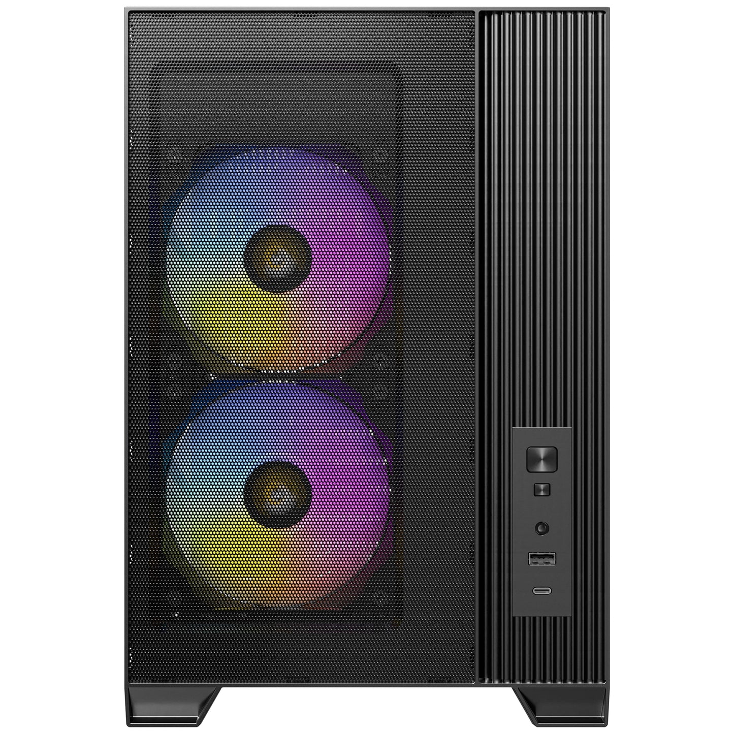 Antec FLUX M  Mini Tower PC Case, Glass, Steel/Plastic, 6x Fans, USB-C, mATX/ITX