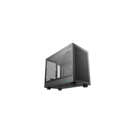 DeepCool CH160 PLUS Micro Tower PC Case, Black, Tempered Glass Side Panel