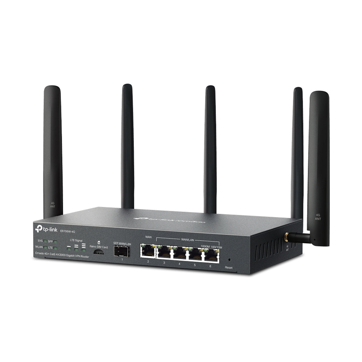 TP-Link Omada ER706W-4G 4G+ Cat6 AX3000 Gigabit VPN Router