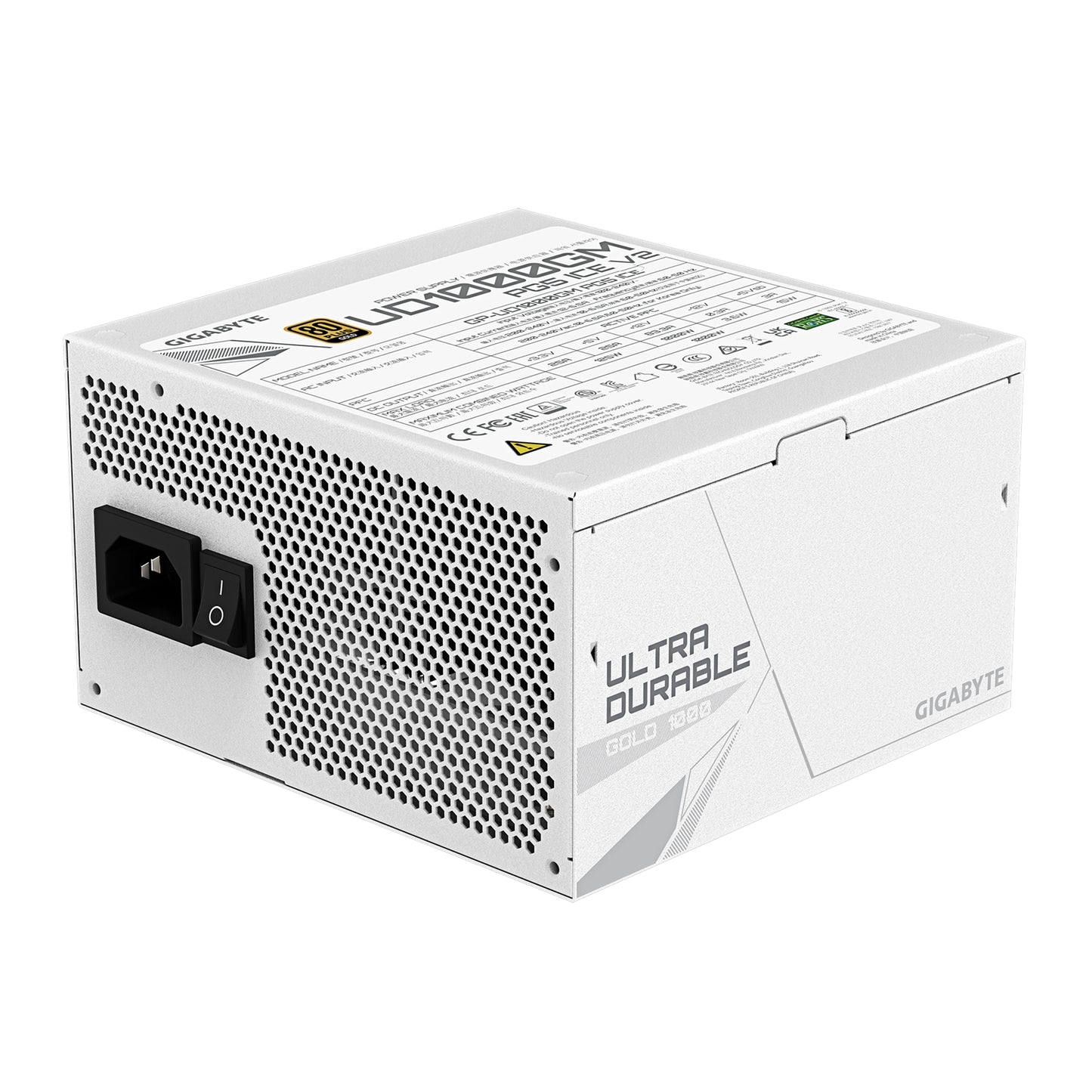 GIGABYTE UD1000GM PG5 1000W PSU V2 ICE PCIe Gen 5.1 80+ Gold, Fully Modular PSU