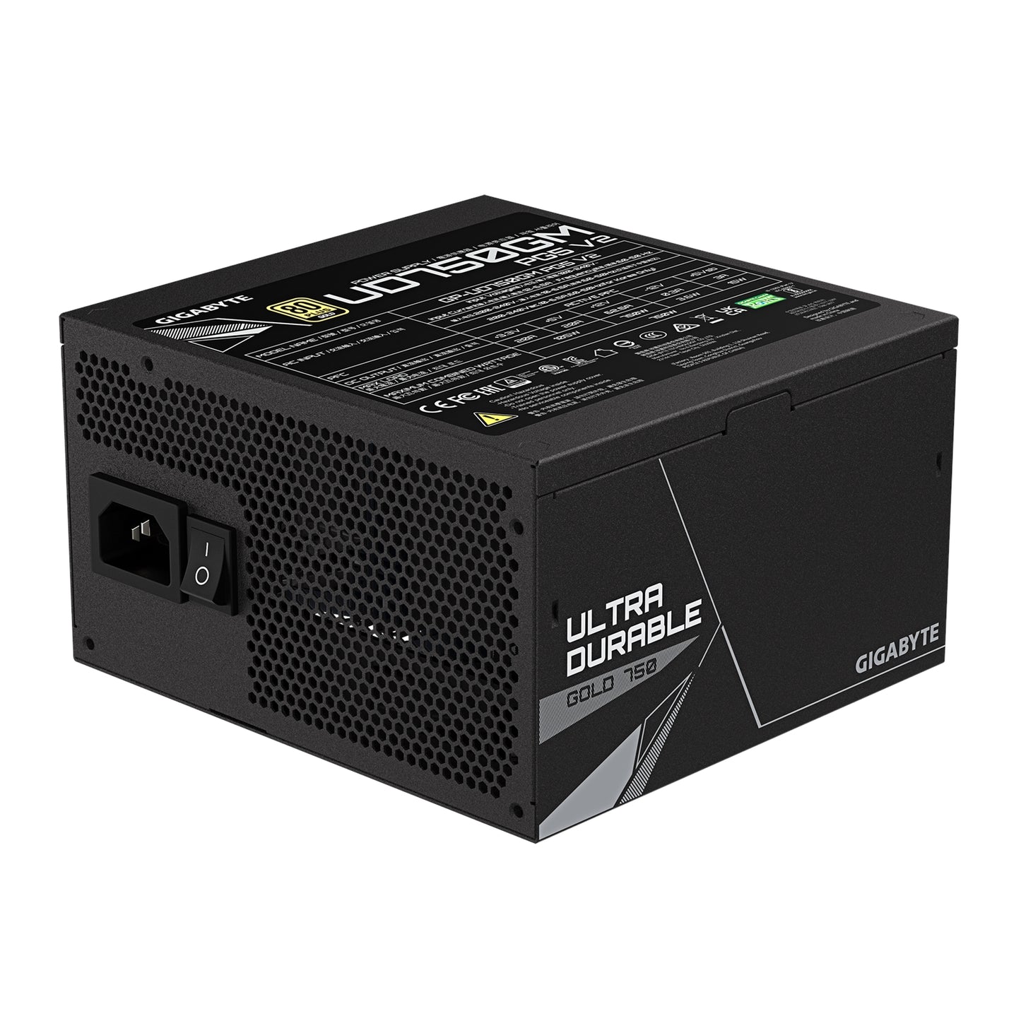 GIGABYTE GP-UD750GM 750W V2 PSU 80+ Gold Certified Fully Modular Power Supply