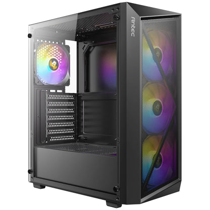 Antec AX67 ARGB Mid-Tower Gaming PC Case, Full Mesh Front, Tempered Glass
