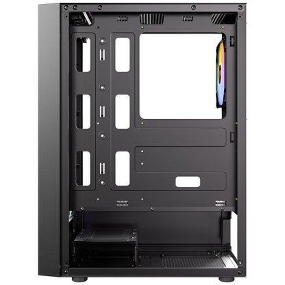 Antec AX27 RGB Elite Mid-Tower Gaming PC Case, Glass, Mesh Front Panel, RGB Fans