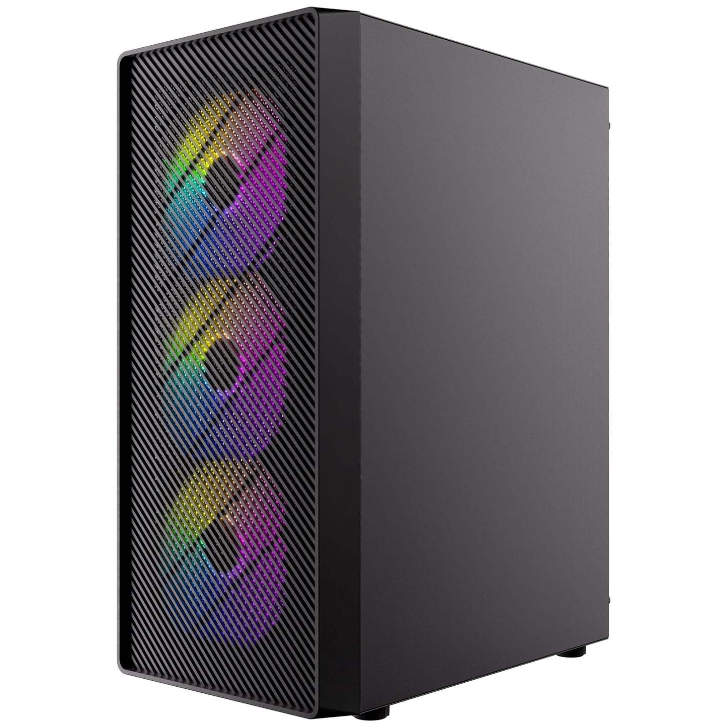 Antec AX26 RGB Elite Mid-Tower Gaming PC Case, 4x120mm RGB Fans Glass Side Panel