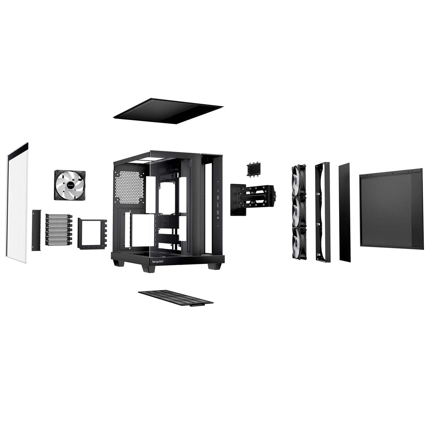 be quiet! Light Base 500 LX BGW85 Mid-Tower Case, 4x ARGB LX Fans, Black