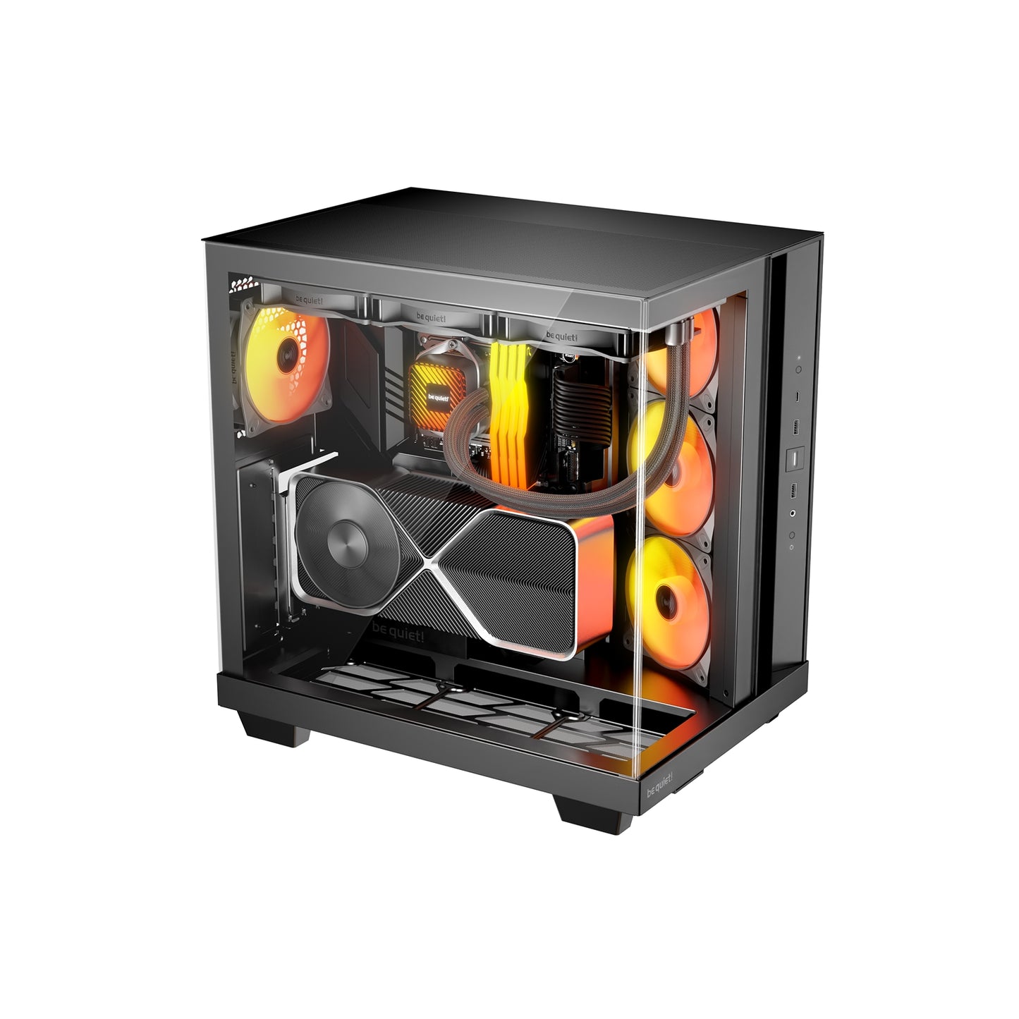 be quiet! Light Base 500 LX BGW85 Mid-Tower Case, 4x ARGB LX Fans, Black