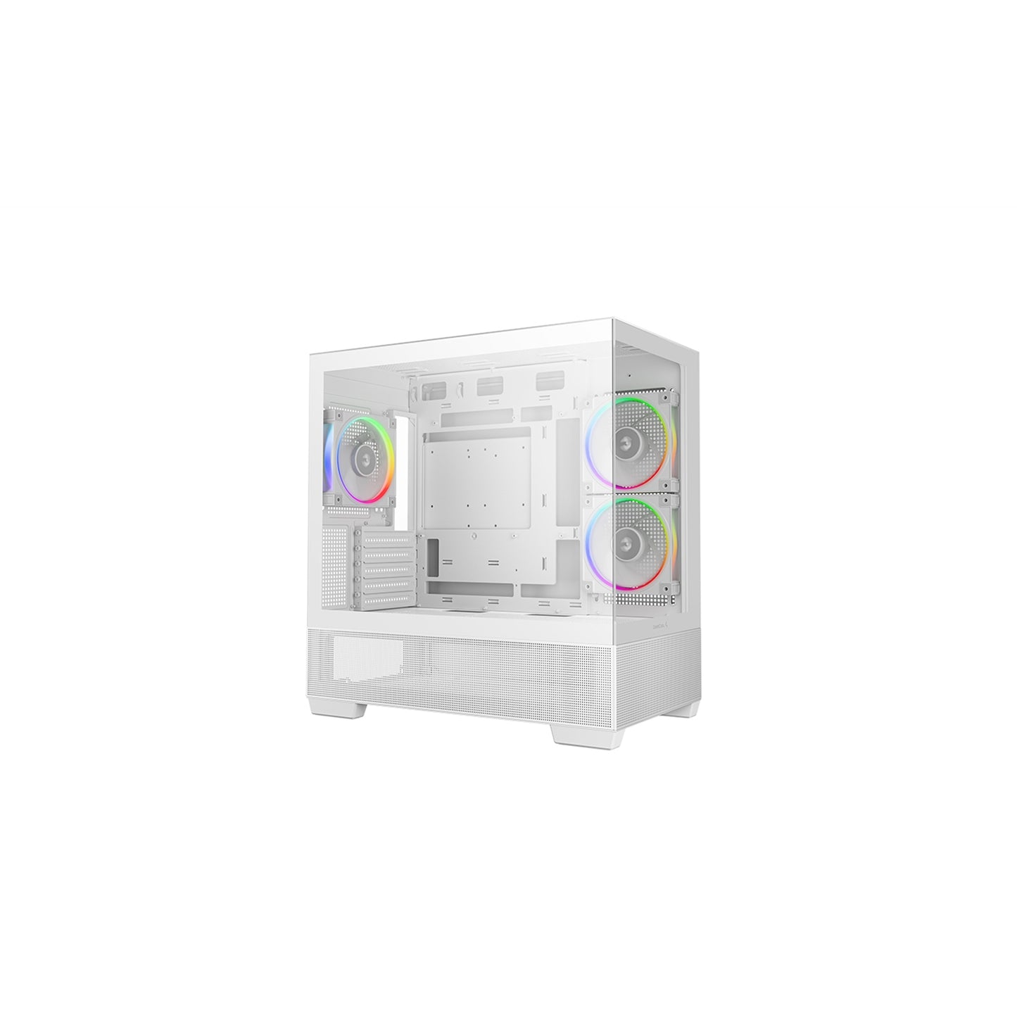 DeepCool CG380 3F Micro-ATX Gaming PC Case, White, Pre-Installed 3x ARGB Fans