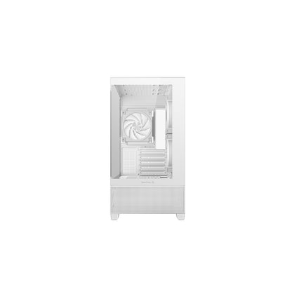 DeepCool CG380 3F Micro-ATX Gaming PC Case, White, Pre-Installed 3x ARGB Fans