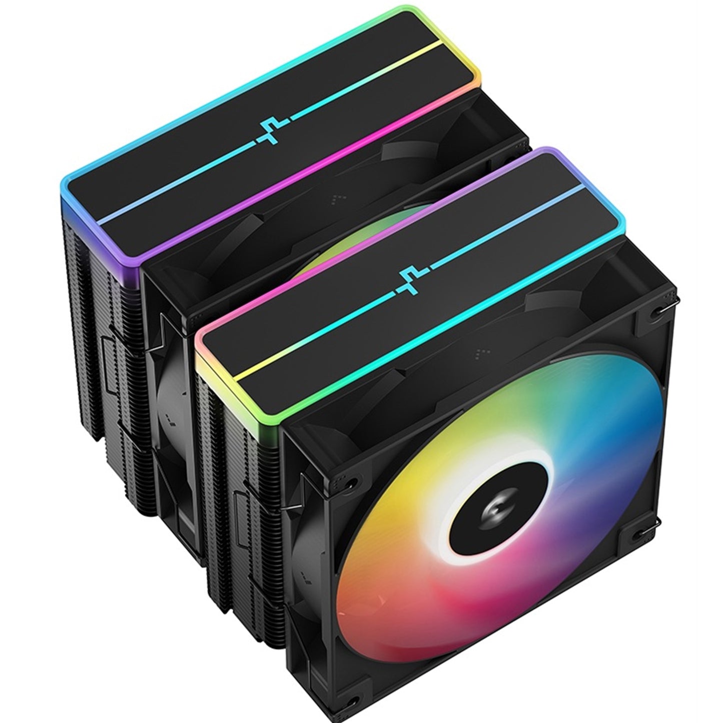 DeepCool AG620 BK ARGB V2 Dual-Tower CPU Air Cooler Matte Black, 120mm ARGB Fans