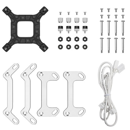DeepCool LM240 White Liquid CPU Cooler IPS Display 240mm AIO Dual 120mm ARGB Fan