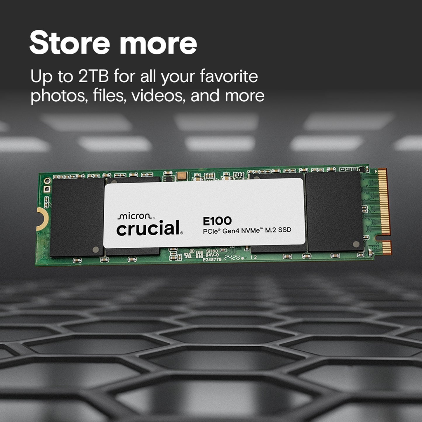 Crucial  (CT1000E100SSD8) E100 1TB PCIe Gen4 NVMe M.2 SSD