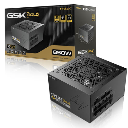 Antec GSK850 V2 850W Fully Modular ATX 3.1 Power Supply for Gaming PCs