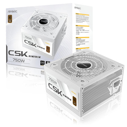 Antec CSK DC 750W PSU, White, 80+ Bronze, Fully Wired, Antec's 5-year warranty