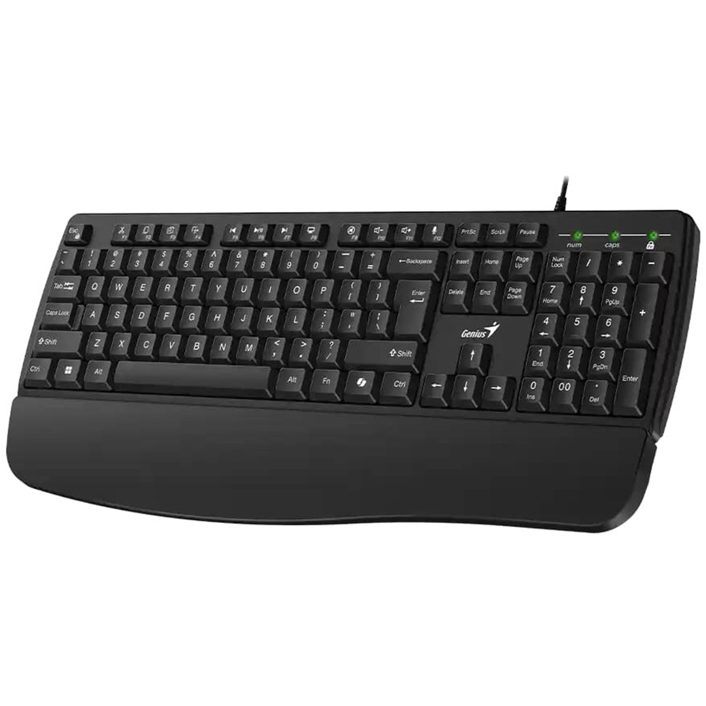 Genius KB-123 Wired AI Copilot Business Keyboard with Palm Rest, Full Size UK
