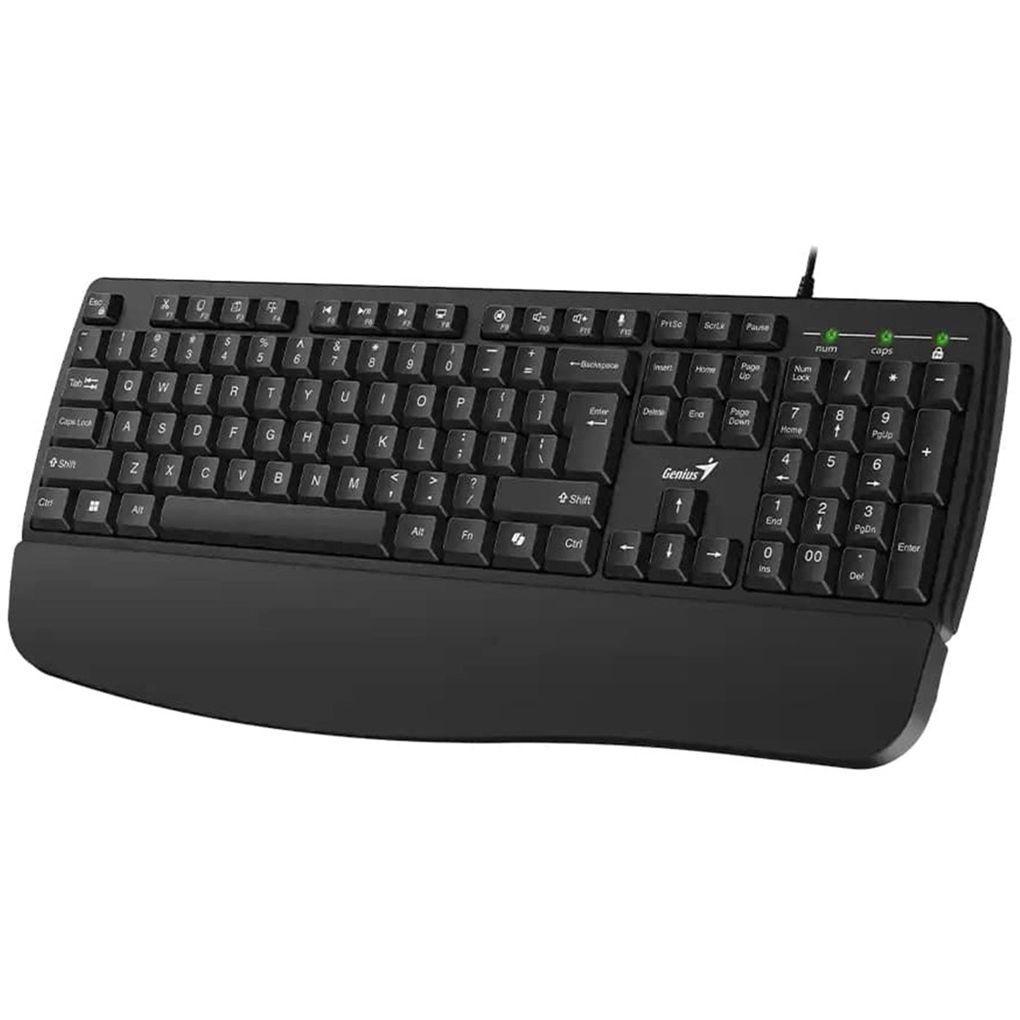 Genius KB-123 Wired AI Copilot Business Keyboard with Palm Rest, Full Size UK
