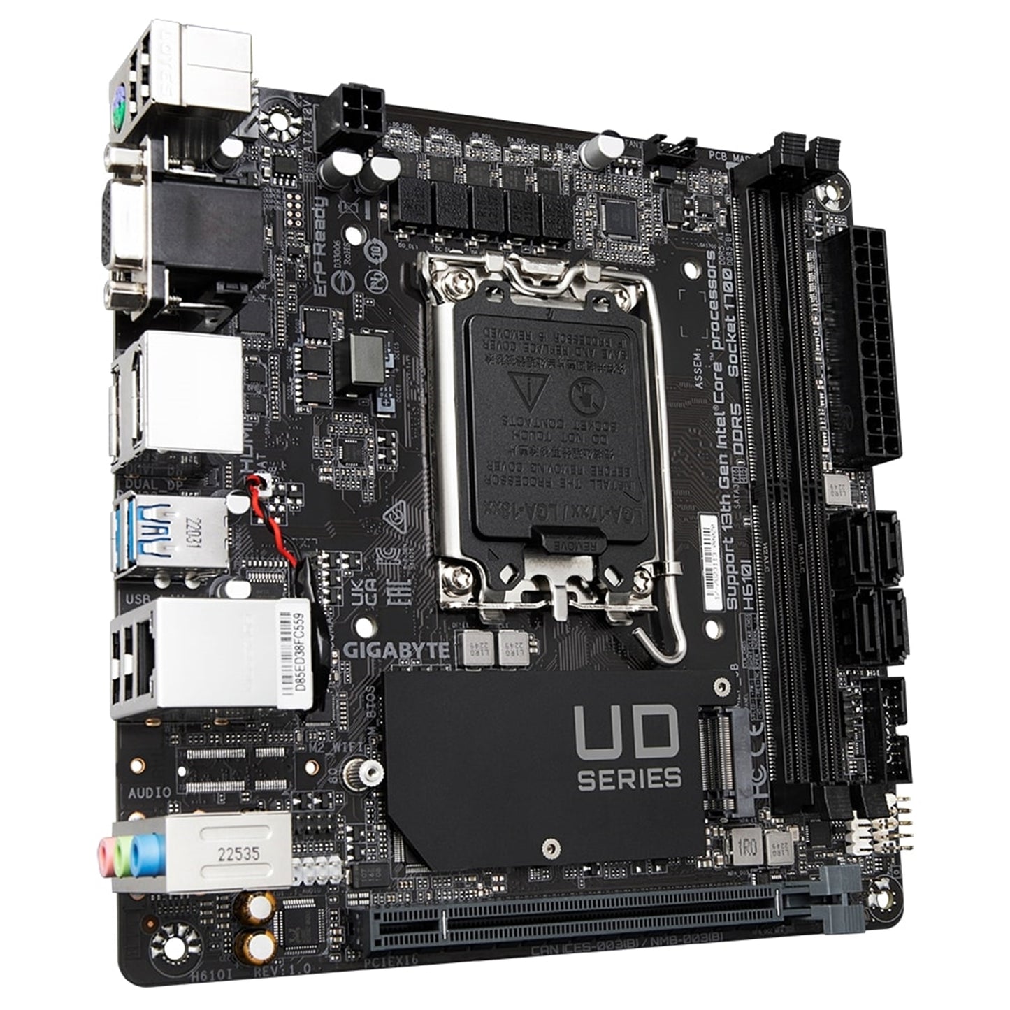 Gigabyte H610I Intel 1700 Socket Motherboard