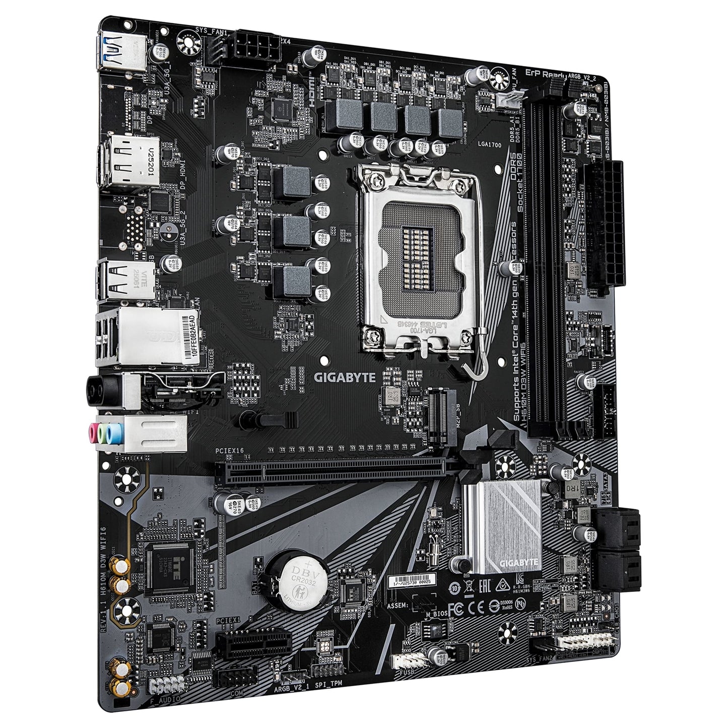 Gigabyte H610M D3W WIFI6 (Rev. 1.1) Intel 1700 Socket Motherboard