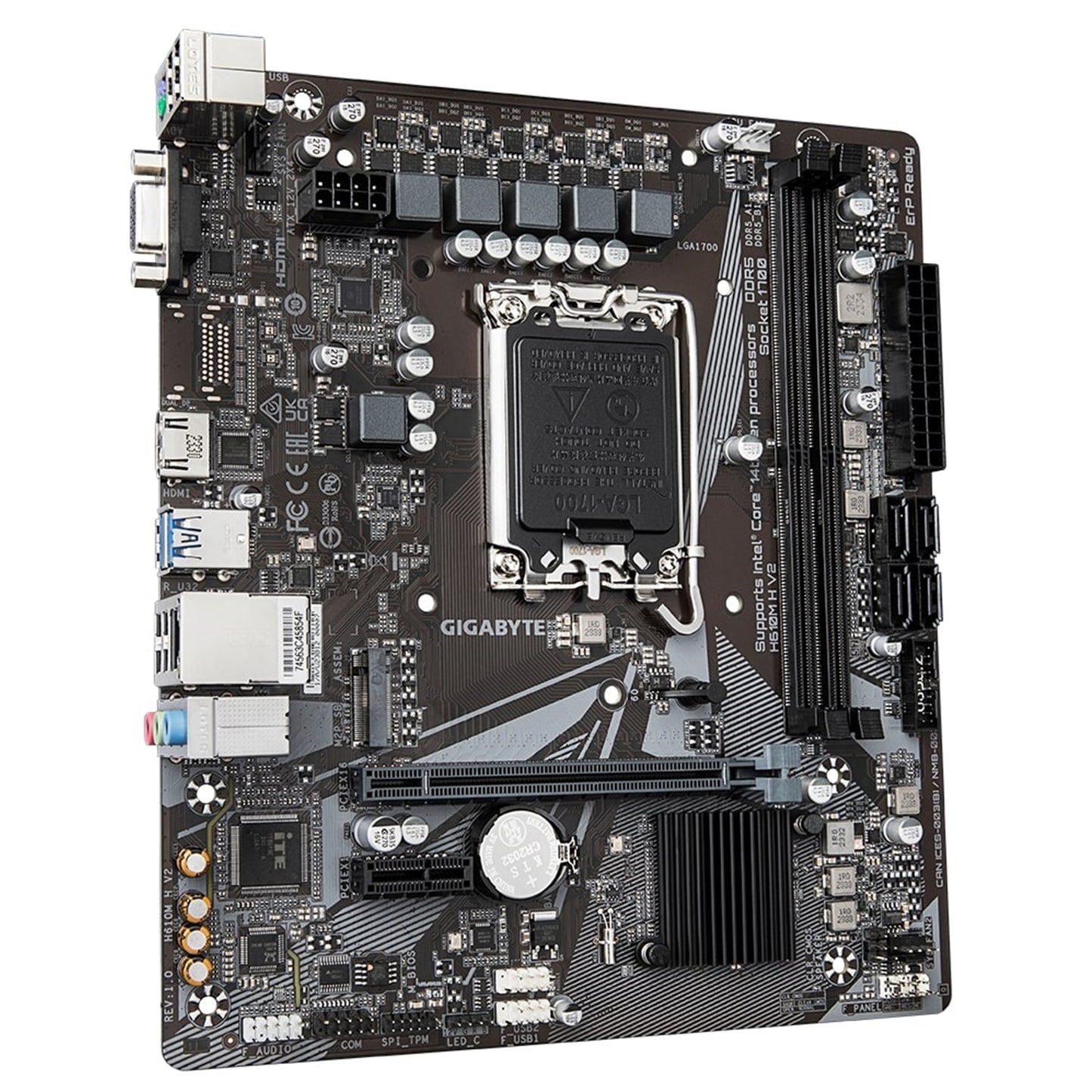 Gigabyte H610M H V2 (Rev. 1.0) Intel 1700 Socket Motherboard
