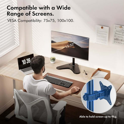 VonHaus Single Monitor Mount and Stand for 13 to 32 Inch Screens, VESA Support