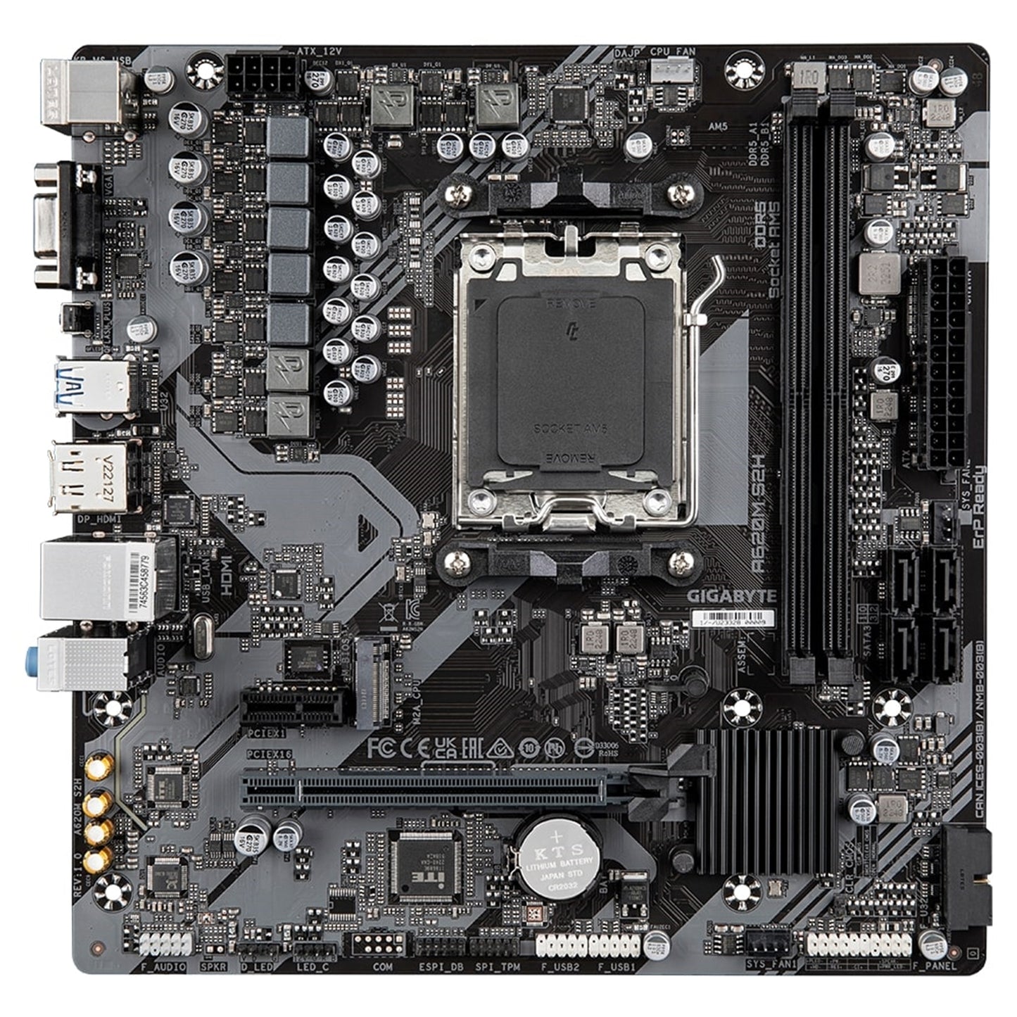 Gigabyte A620M S2H AMD AM5 Socket Motherboard