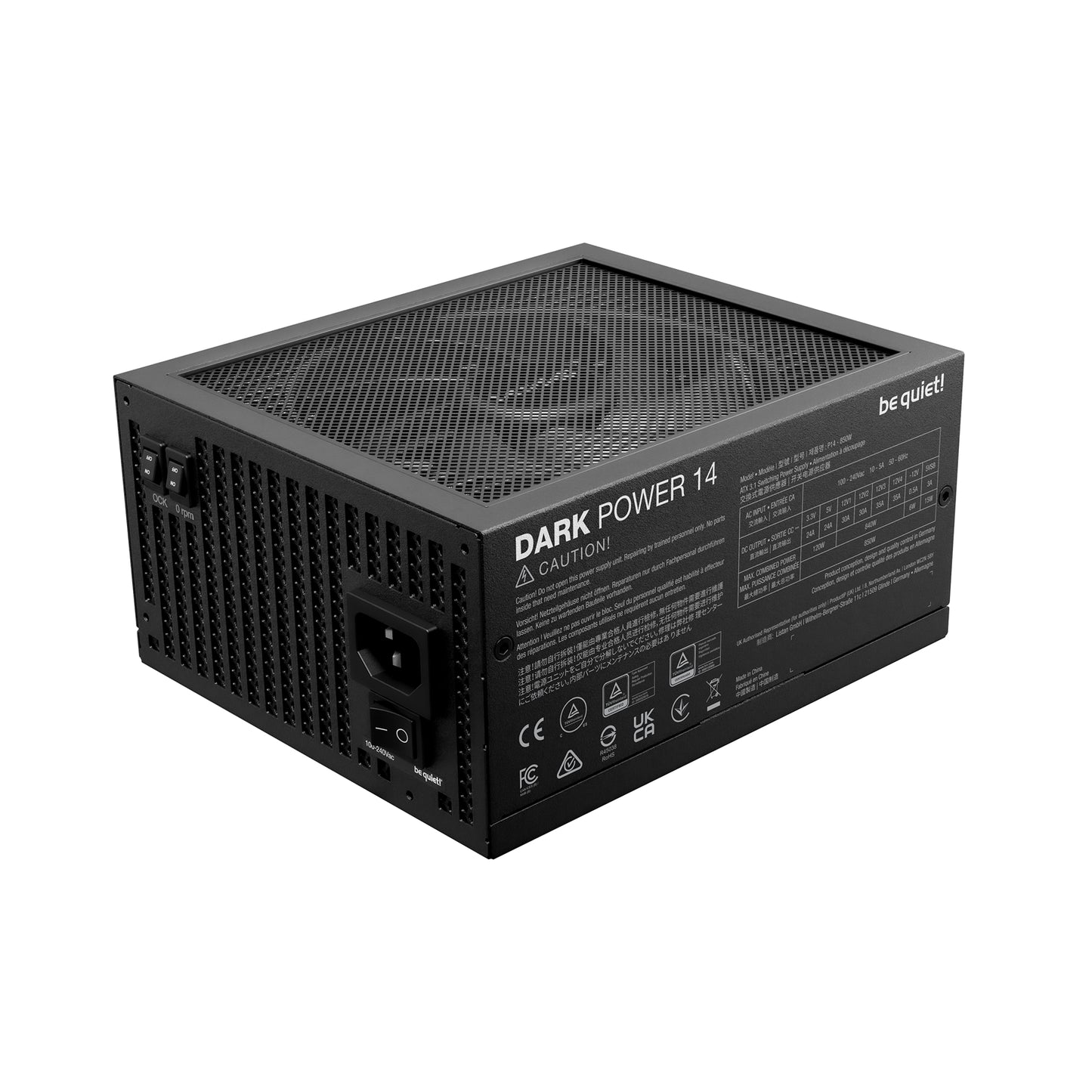 be quiet! DARK POWER 14 850W PSU, 80 PLUS, Cybenetics, ATX 3.1, PCIe 5.1