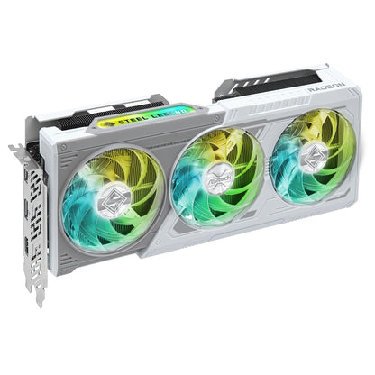 ASRock AMD Radeon RX 9060 XT Steel Legend OC 16GB GDDR6 Graphics Card, 3320MHz