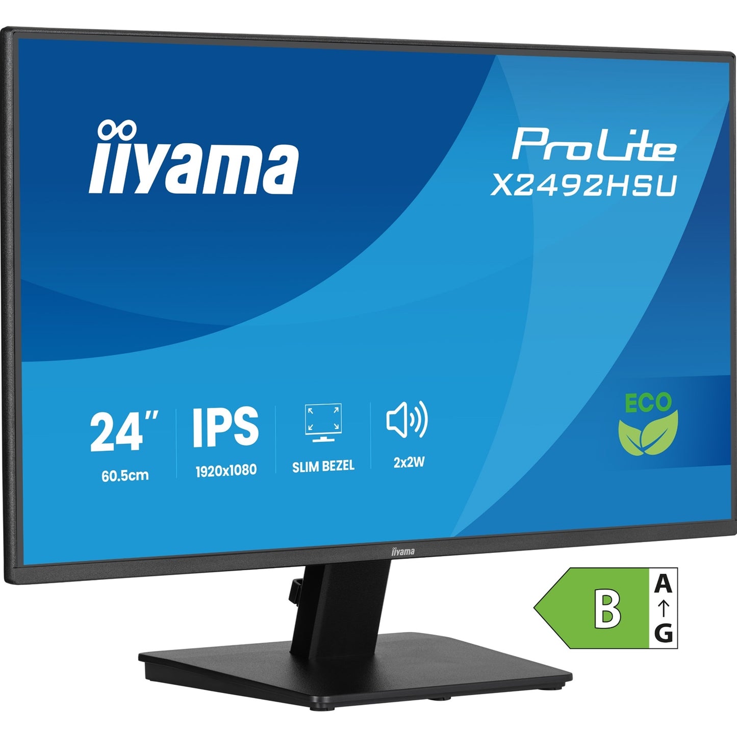 iiyama ProLite Monitor X2492HSU-B1 24-Inch, Full HD, IPS, 120Hz, Black