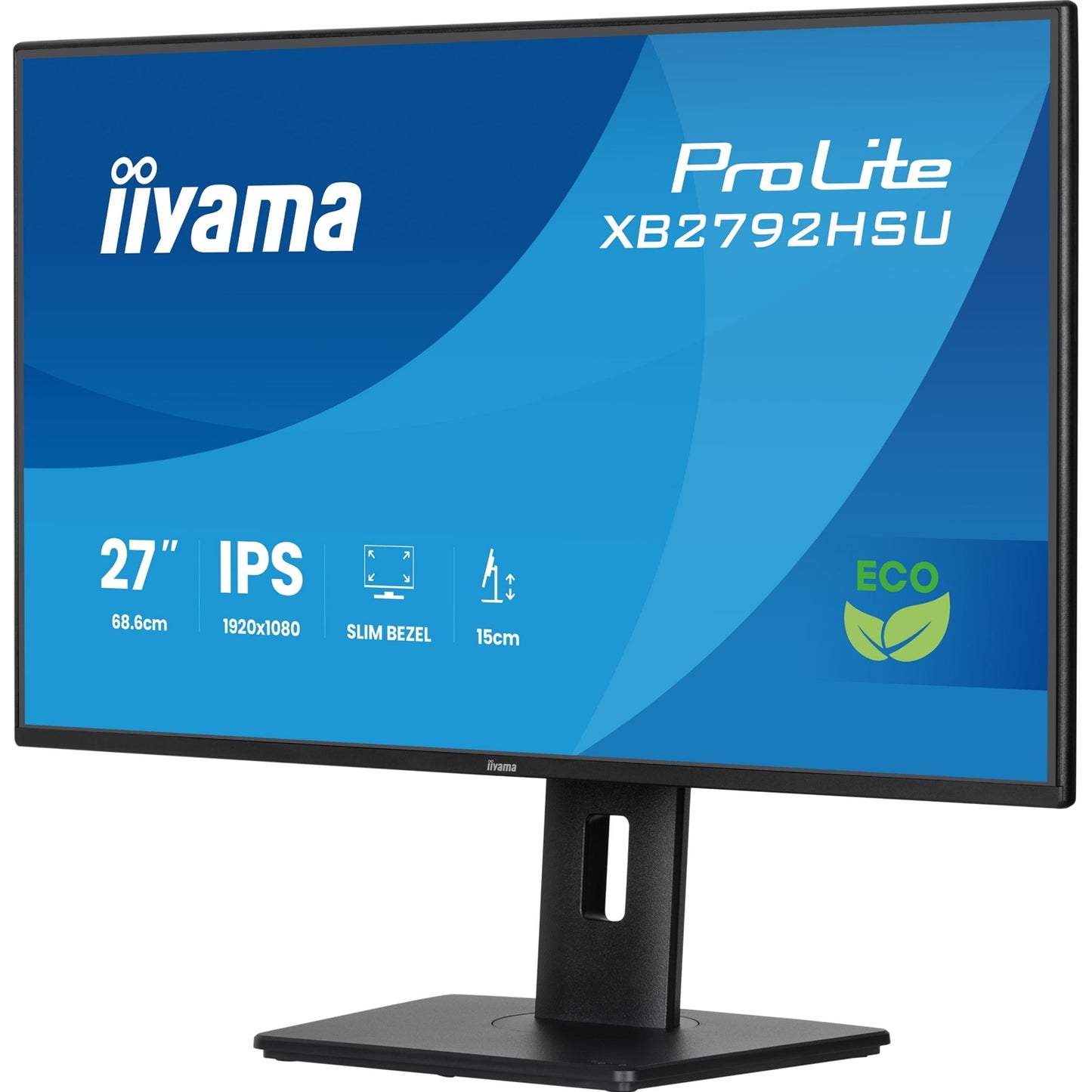 iiyama 27 Inch Monitor, Eco IPS LCD, 120Hz, 1ms, Adjustable Height, XB2792HSU-B1