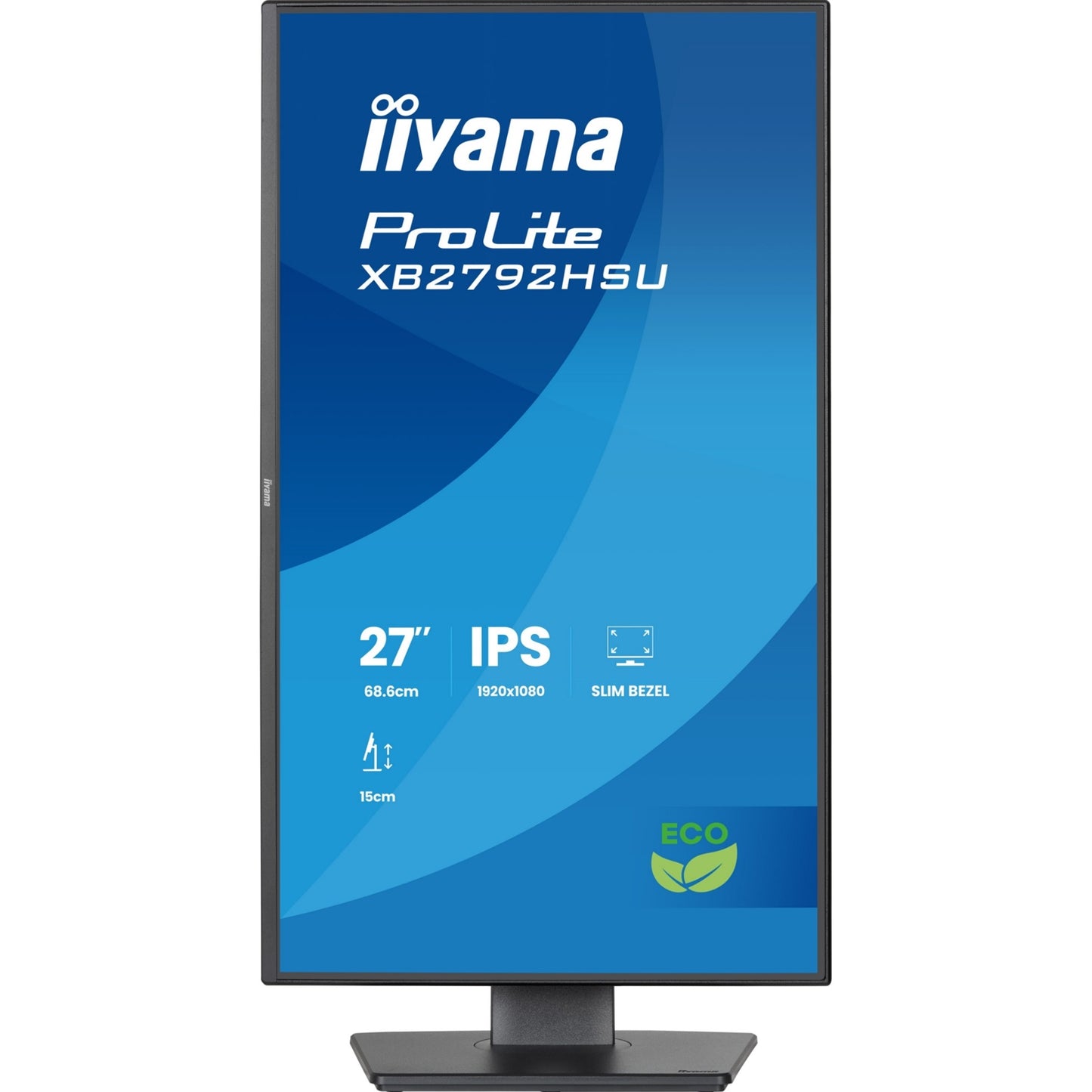 iiyama 27 Inch Monitor, Eco IPS LCD, 120Hz, 1ms, Adjustable Height, XB2792HSU-B1