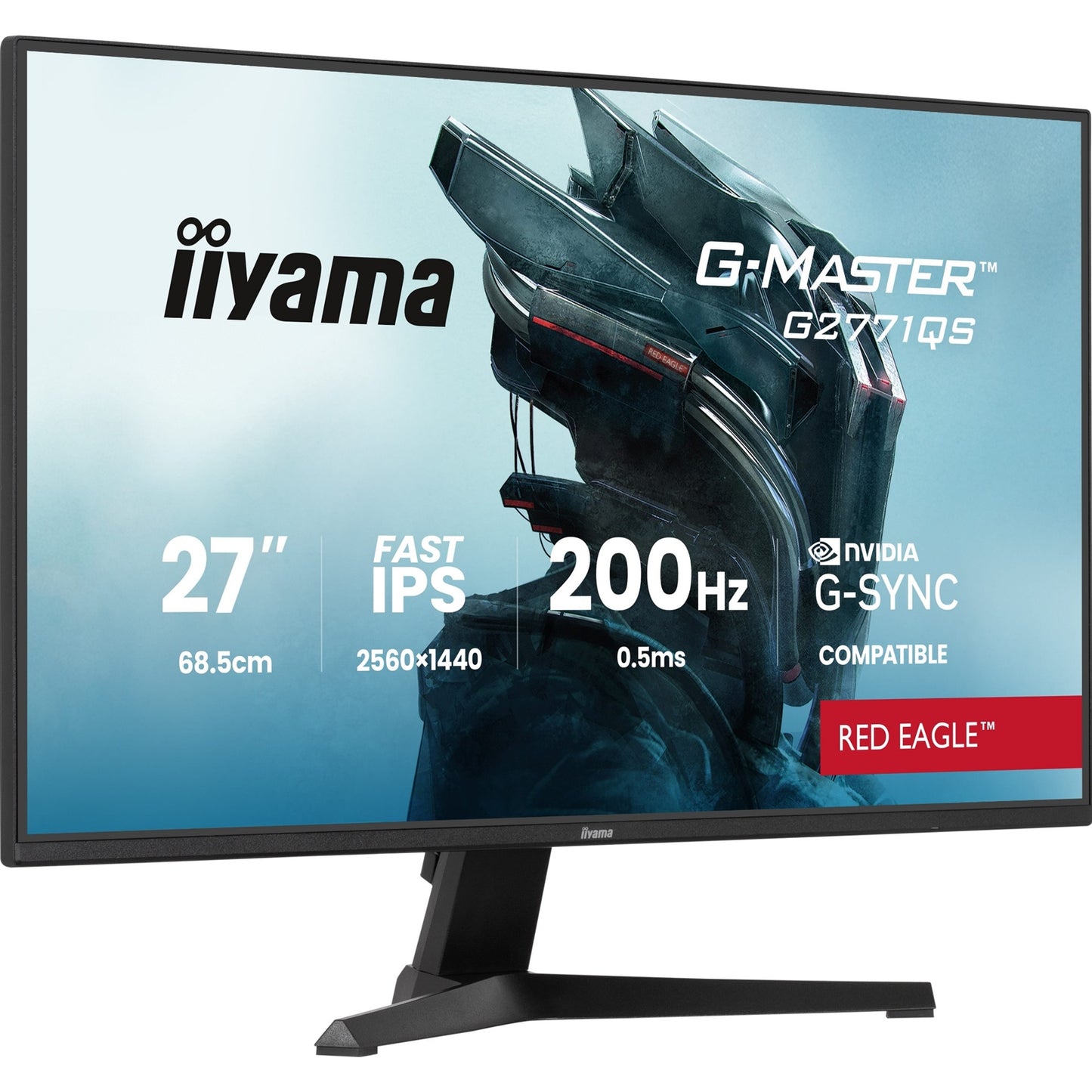 iiyama G-Master Red Eagle Gaming Monitor G2771QS-B1 27 Inch Black QHD 200Hz