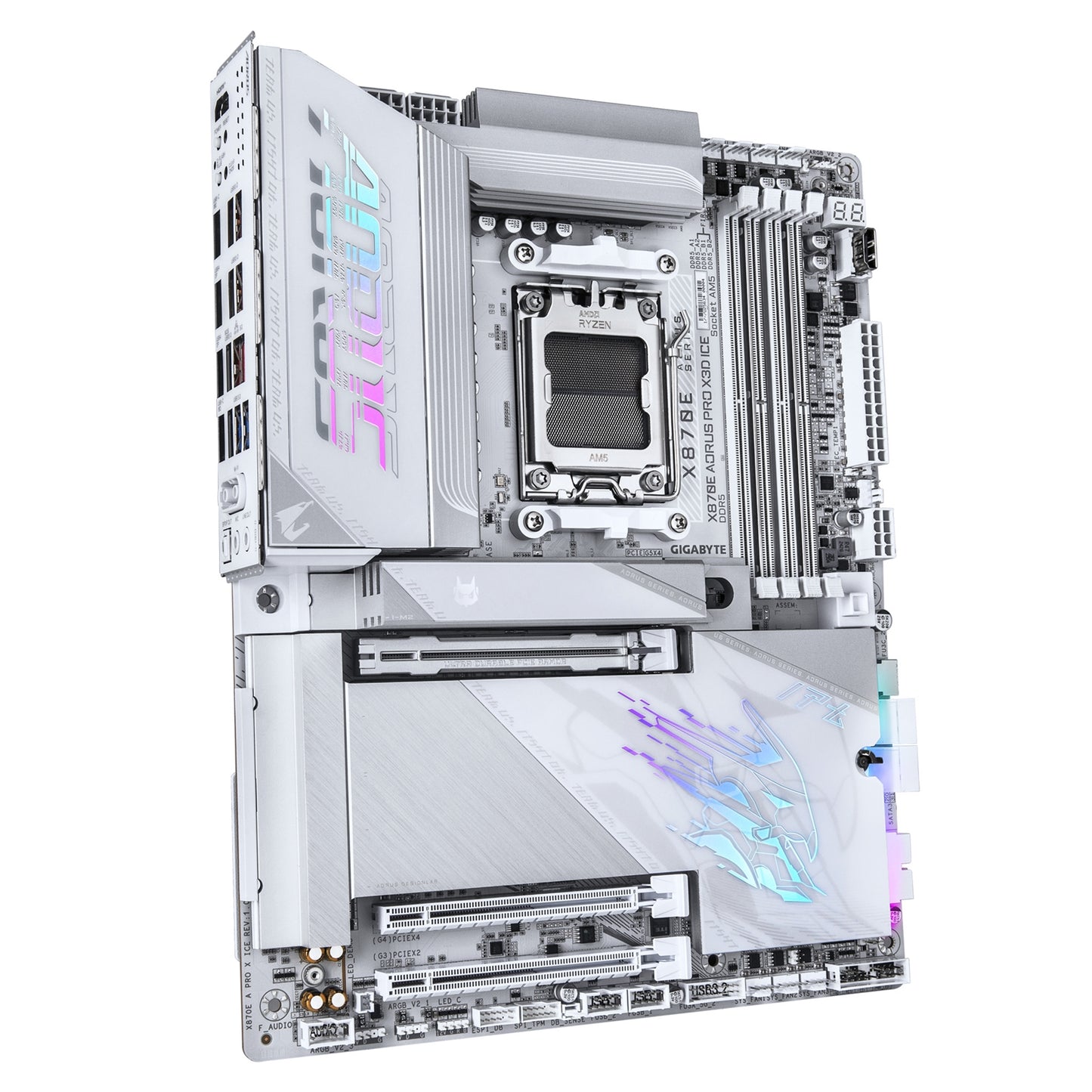 Gigabyte X870E AORUS PRO X3D ICE AMD AM5 Socket Motherboard ATX DDR5 M2 I/O WiFi