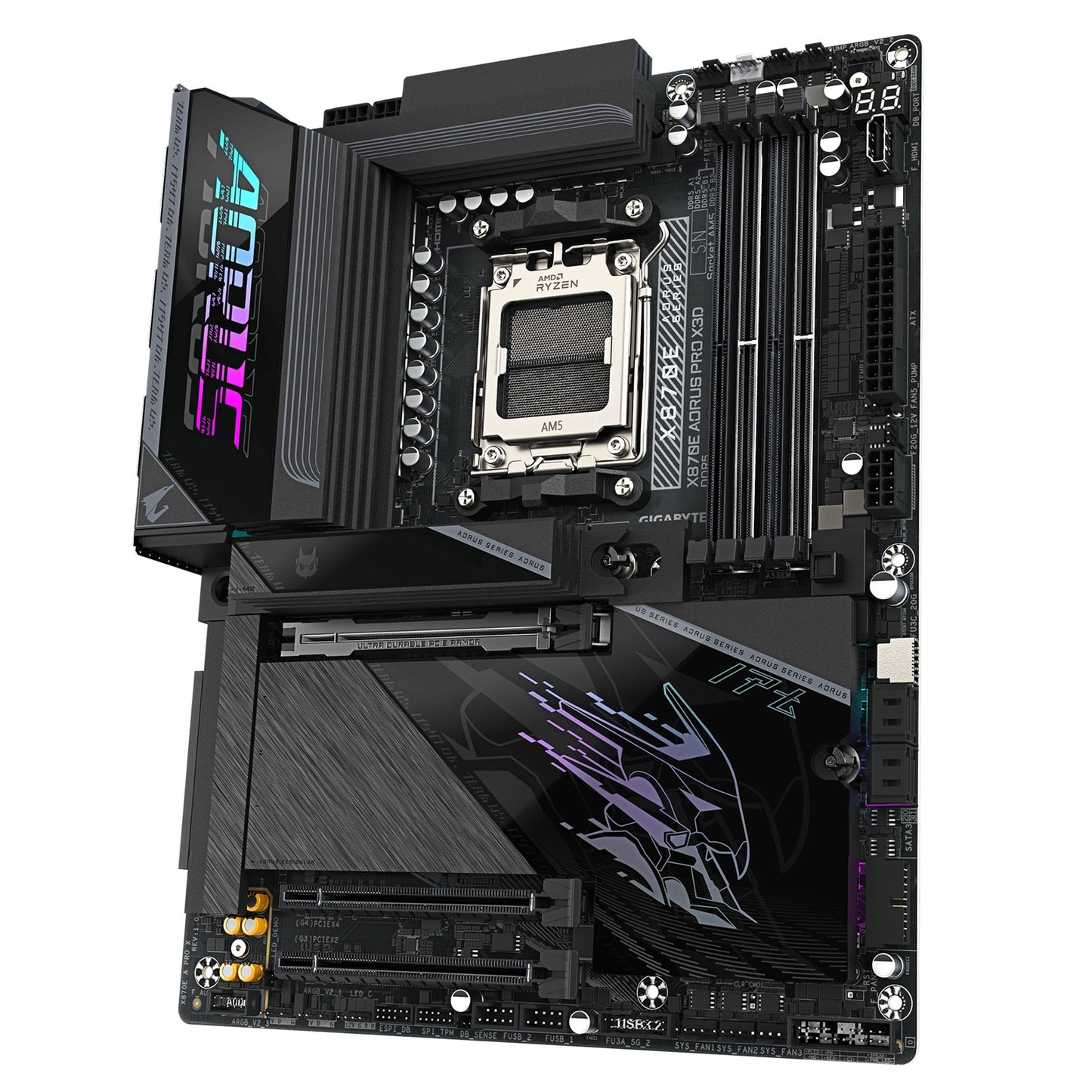 Gigabyte X870E AORUS PRO X3D AMD AM5 Socket Motherboard, ATX DDR5 M2 I/O WiFi