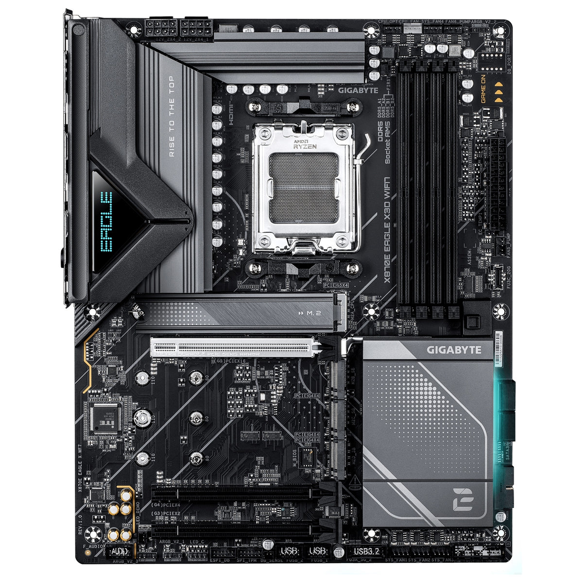 Gigabyte X870E EAGLE X3D WIFI7 AMD AM5 Socket Motherboard, ATX DDR5 M2 I/O WiFi