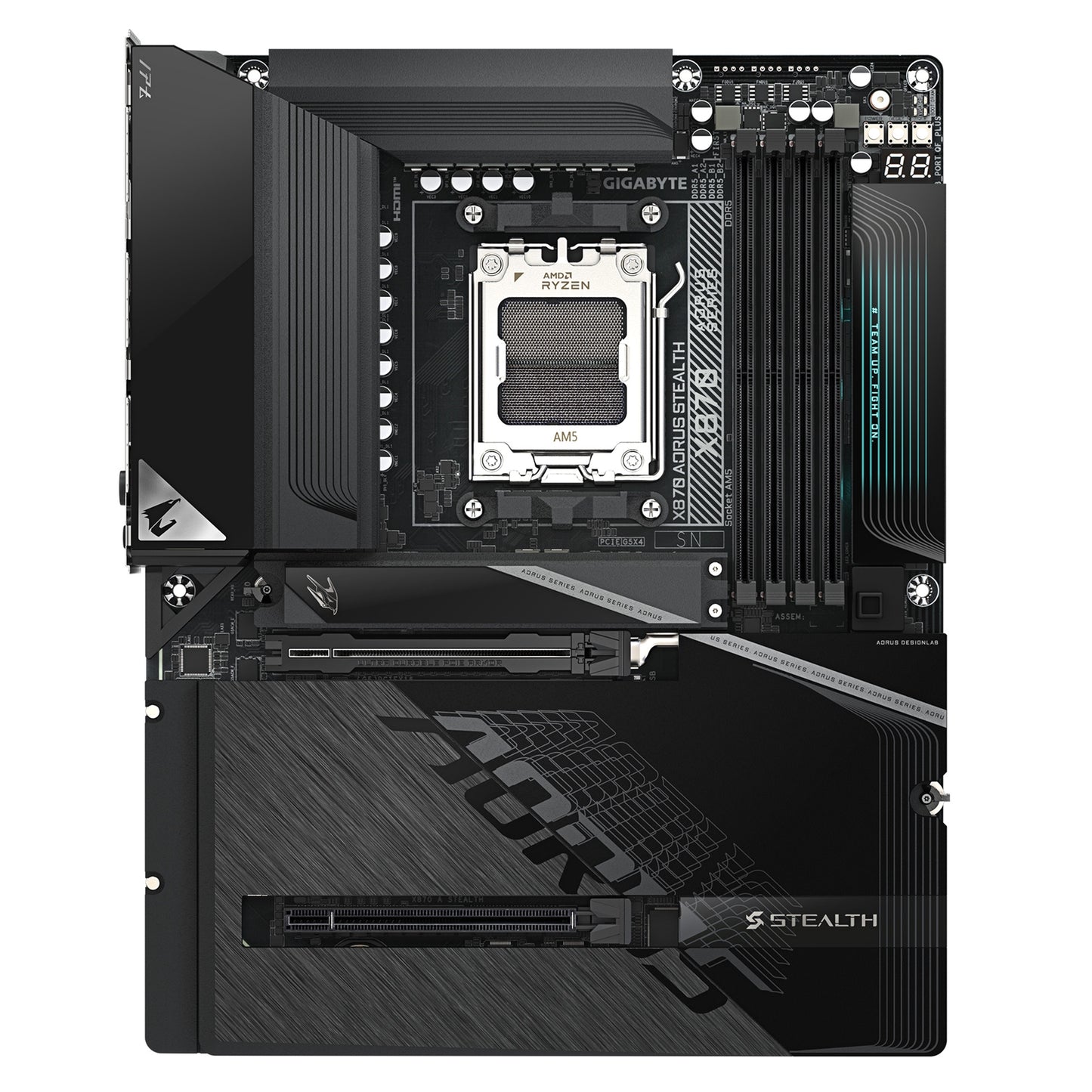 Gigabyte X870 AORUS STEALTH AMD AM5 Socket Motherboard, ATX DDR5 M2 LAN WiFi
