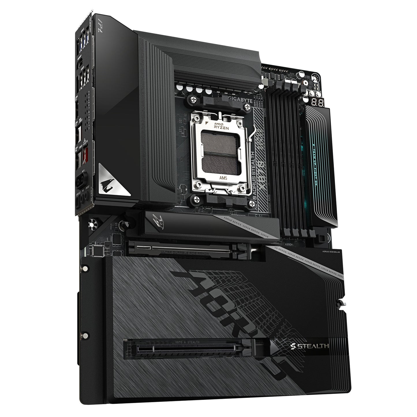 Gigabyte X870 AORUS STEALTH AMD AM5 Socket Motherboard, ATX DDR5 M2 LAN WiFi