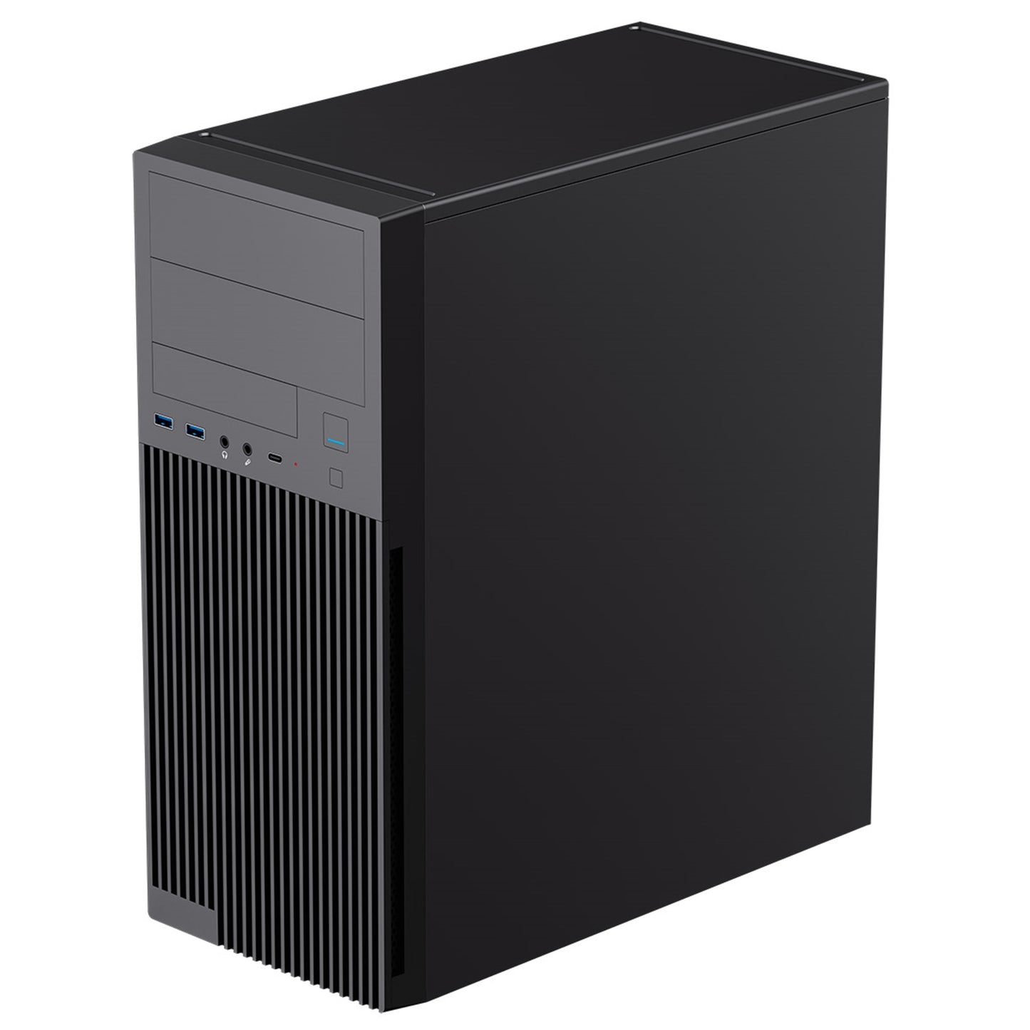 CiT Academy Mid-Tower Office PC Case With USB Type C, 80mm Rear Fan and 500W PSU