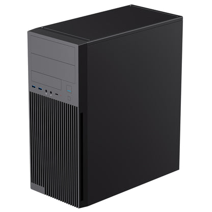 CiT Academy Mid-Tower Office PC Case With USB Type C, 80mm Rear Fan and 500W PSU