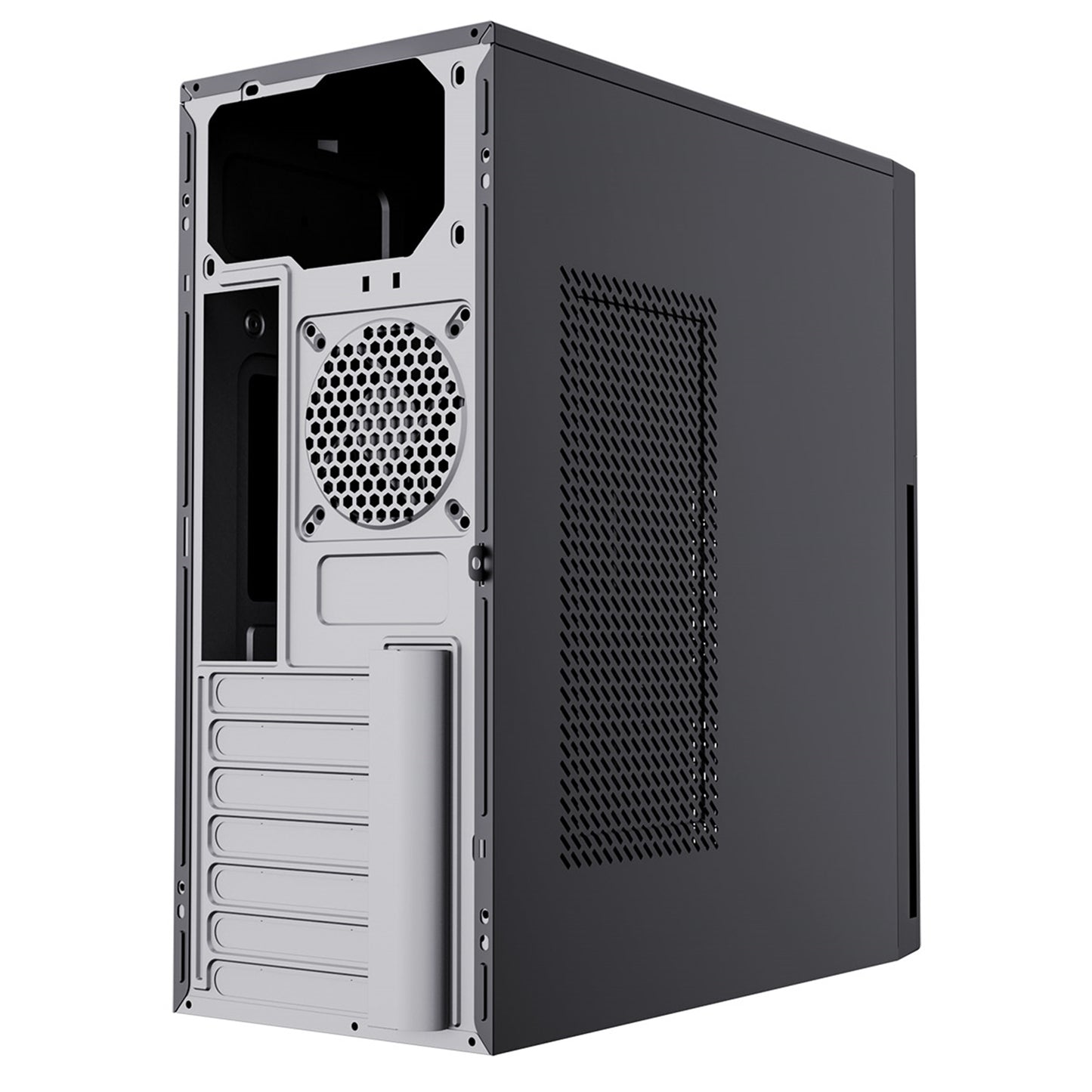 CiT Academy Mid-Tower Office PC Case With USB Type C, 80mm Rear Fan and 500W PSU