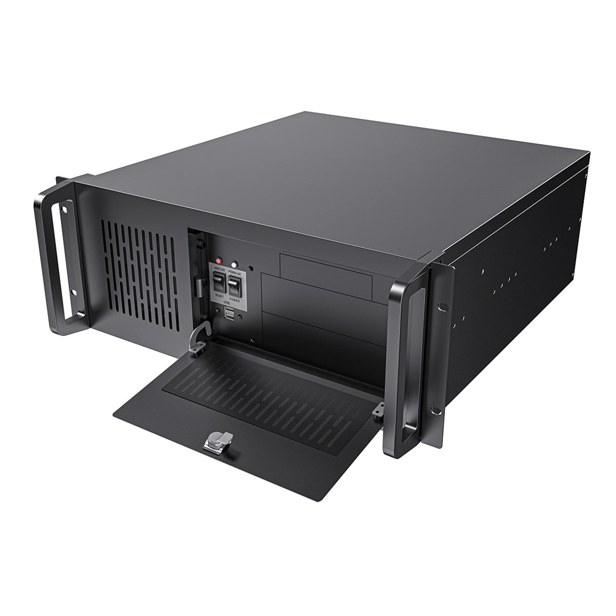 CiT 4U Rackmount Server Case 500mm, Lockable Door, Supports ATX/mATX, 8xHDD Bays