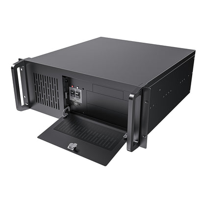 CiT 4U Rackmount Server Case 500mm, Lockable Door, Supports ATX/mATX, 8xHDD Bays