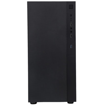 CIT Silent ES Black Mid-Tower Low Noise PC Case with 2x120mm PWM Cooling Fans