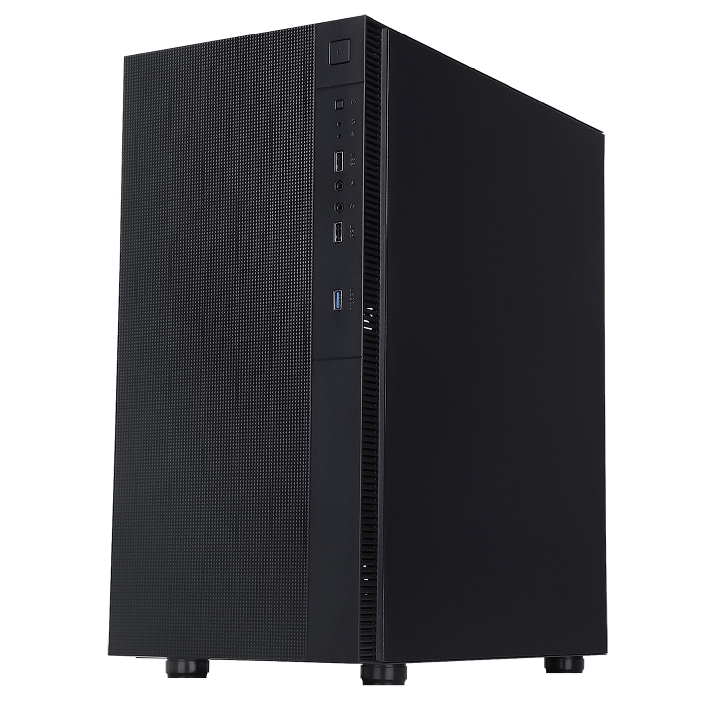 CIT Silent ES Black Mid-Tower Low Noise PC Case with 2x120mm PWM Cooling Fans