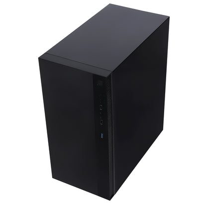 CIT Silent ES Black Mid-Tower Low Noise PC Case with 2x120mm PWM Cooling Fans