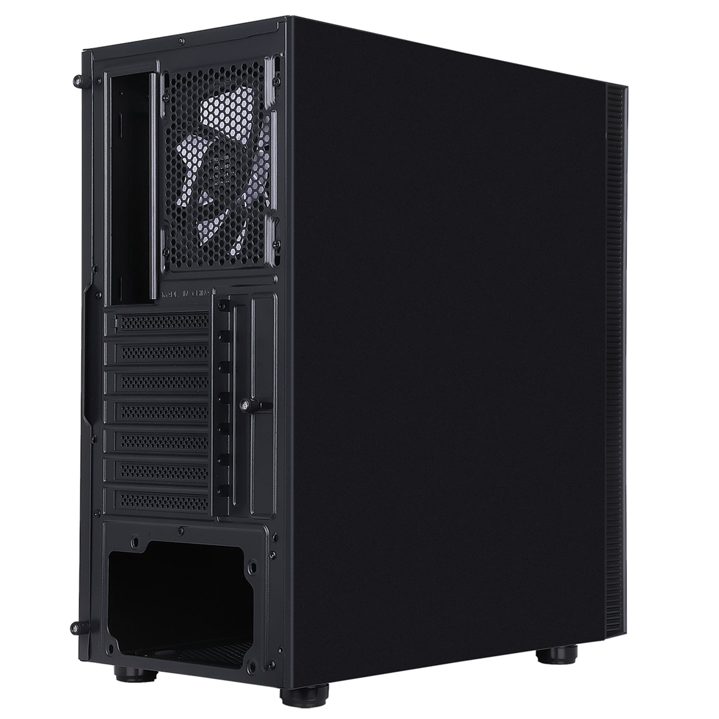 CIT Silent ES Black Mid-Tower Low Noise PC Case with 2x120mm PWM Cooling Fans