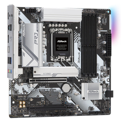 ASRock B760M PRO RS Motherboard, Intel 1700 Socket, Micro-ATX, DDR5, M.2, I/O