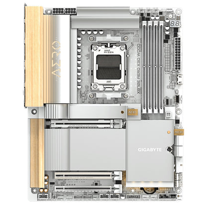 Gigabyte X870E AERO X3D WOOD Motherboard, AMD Socket AM5, ATX, DDR5, M.2, WiFi 7
