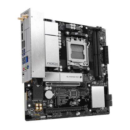 ASRock B850M Rock WiFi AMD AM5 Socket Motherboard, mATX, 2x DDR5 Slots, 2x M.2