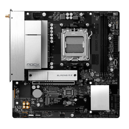 ASRock B850M Rock WiFi AMD AM5 Socket Motherboard, mATX, 2x DDR5 Slots, 2x M.2