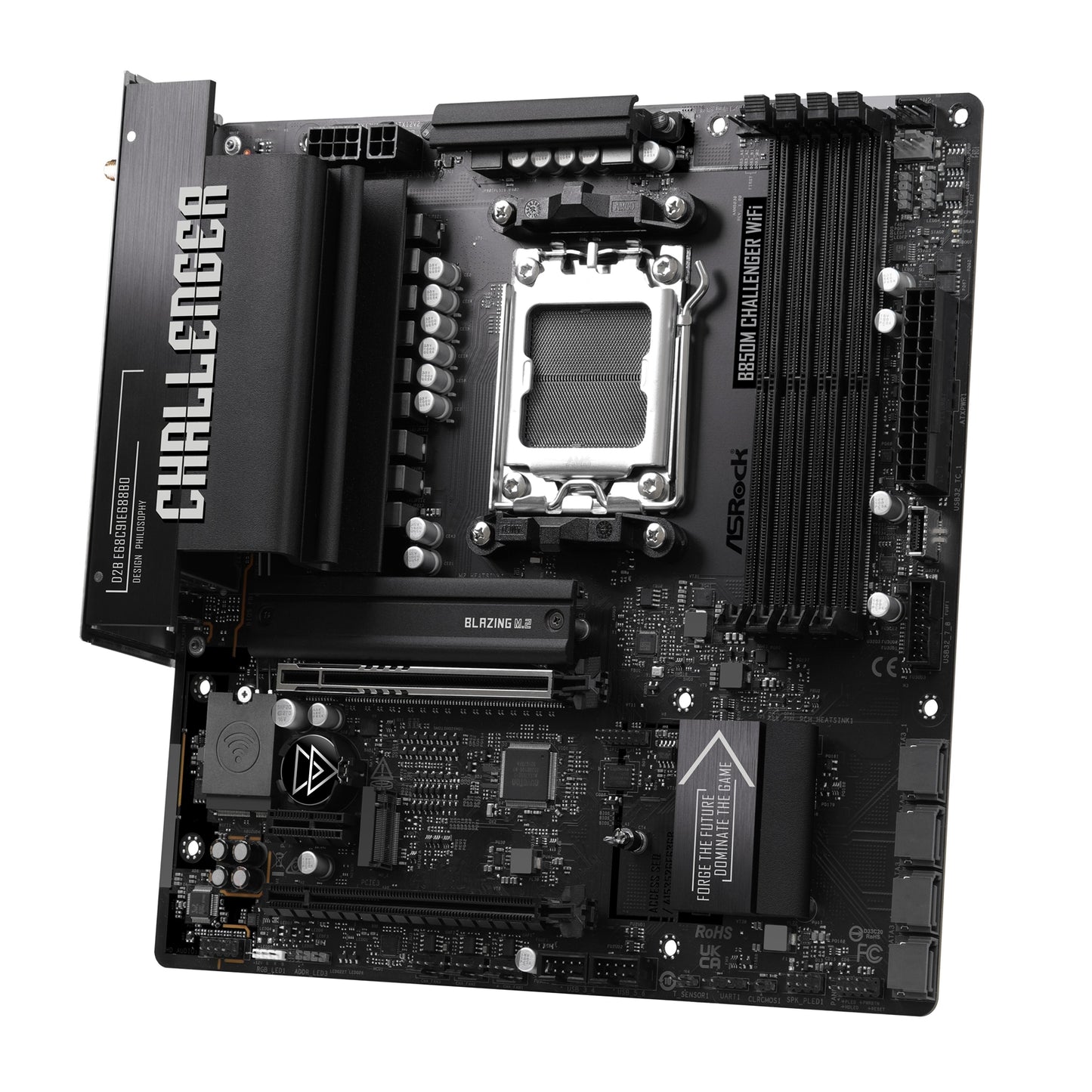 ASRock B850M Challenger WiFi AMD AM5 Socket Motherboard mATX 4xDDR5 Slots 2x M.2
