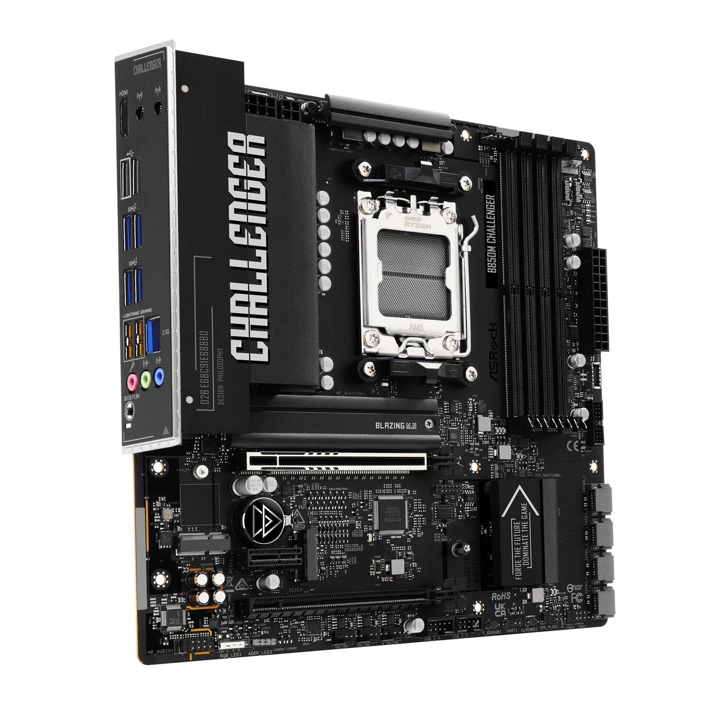 ASRock B850M Challenger AMD AM5 Socket Motherboard mATX 4xDDR5 Slot 2xM.2 Socket
